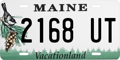 ME license plate 2168UT