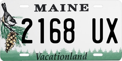 ME license plate 2168UX