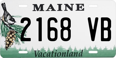 ME license plate 2168VB