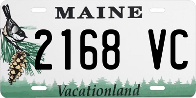 ME license plate 2168VC