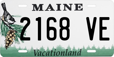 ME license plate 2168VE