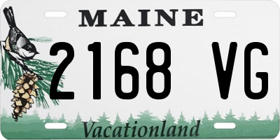 ME license plate 2168VG