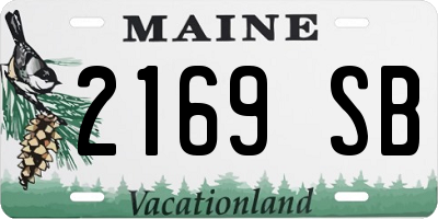 ME license plate 2169SB