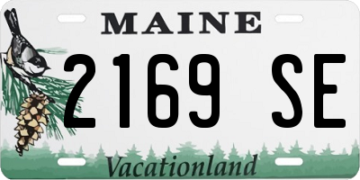 ME license plate 2169SE