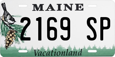 ME license plate 2169SP