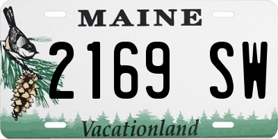 ME license plate 2169SW