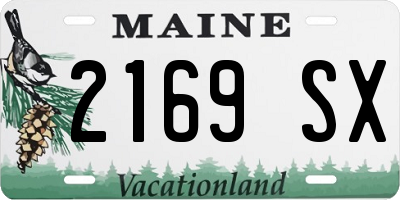ME license plate 2169SX