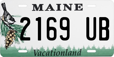 ME license plate 2169UB