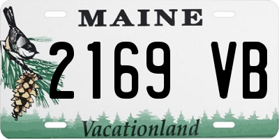 ME license plate 2169VB