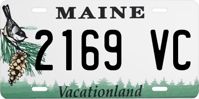 ME license plate 2169VC
