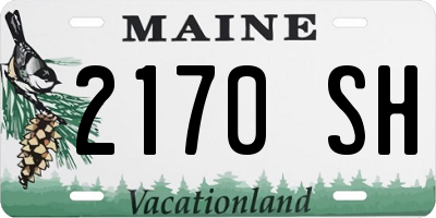 ME license plate 2170SH