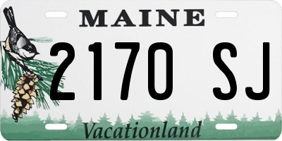 ME license plate 2170SJ