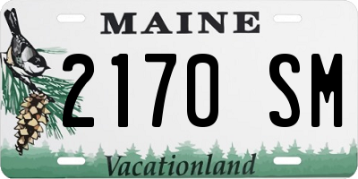 ME license plate 2170SM