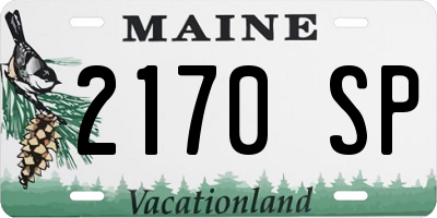 ME license plate 2170SP