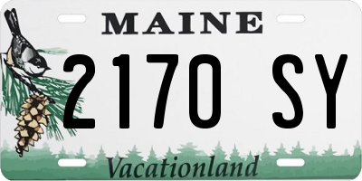 ME license plate 2170SY