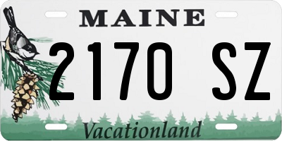 ME license plate 2170SZ