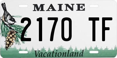 ME license plate 2170TF