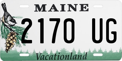 ME license plate 2170UG