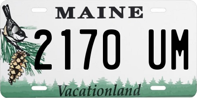 ME license plate 2170UM