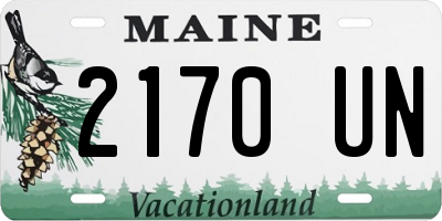 ME license plate 2170UN