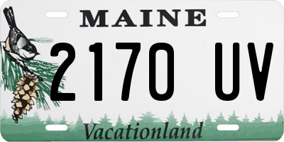 ME license plate 2170UV