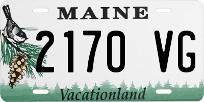 ME license plate 2170VG