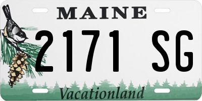 ME license plate 2171SG