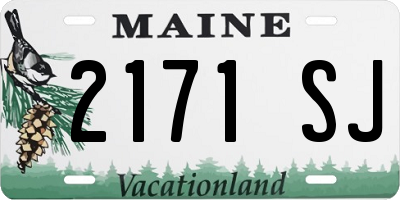 ME license plate 2171SJ