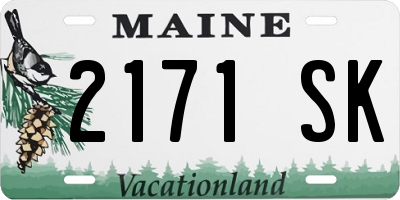 ME license plate 2171SK
