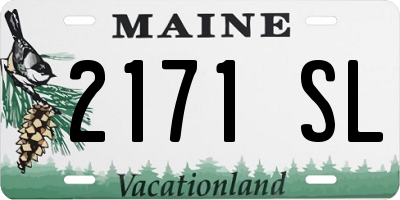 ME license plate 2171SL