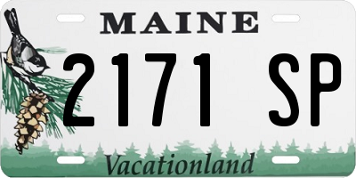 ME license plate 2171SP