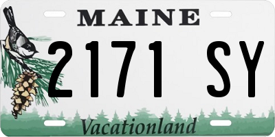 ME license plate 2171SY