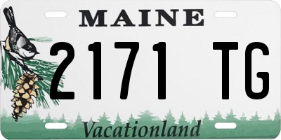 ME license plate 2171TG