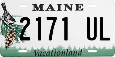 ME license plate 2171UL