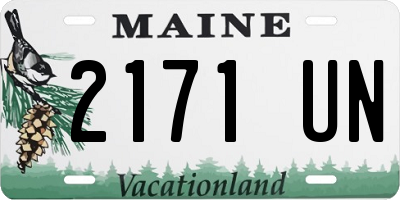 ME license plate 2171UN