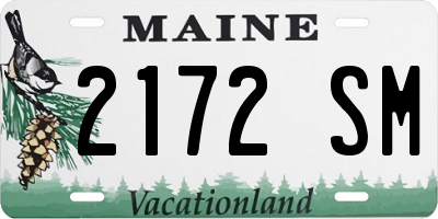 ME license plate 2172SM