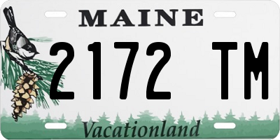 ME license plate 2172TM