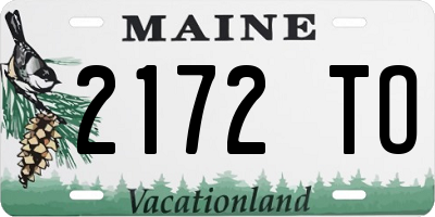 ME license plate 2172TO