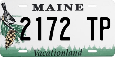 ME license plate 2172TP