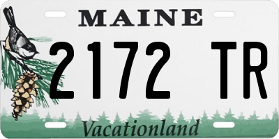 ME license plate 2172TR