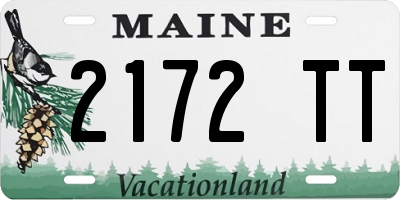ME license plate 2172TT