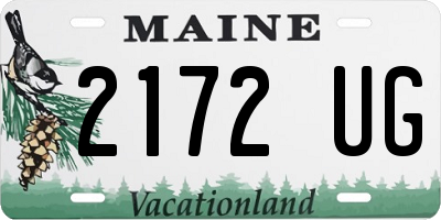ME license plate 2172UG