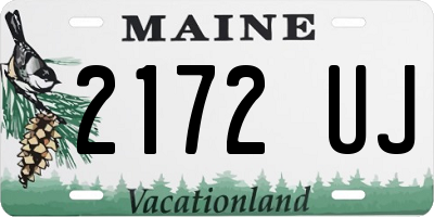 ME license plate 2172UJ