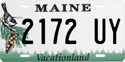 ME license plate 2172UY