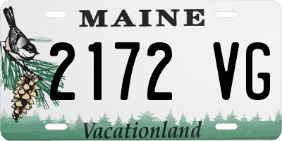 ME license plate 2172VG