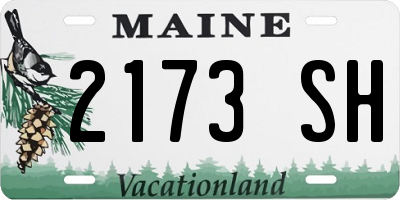 ME license plate 2173SH