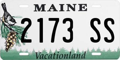 ME license plate 2173SS