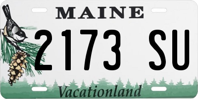ME license plate 2173SU