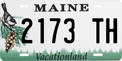 ME license plate 2173TH
