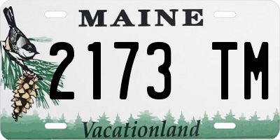 ME license plate 2173TM